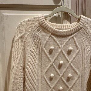 J. Crew White Knit Sweater